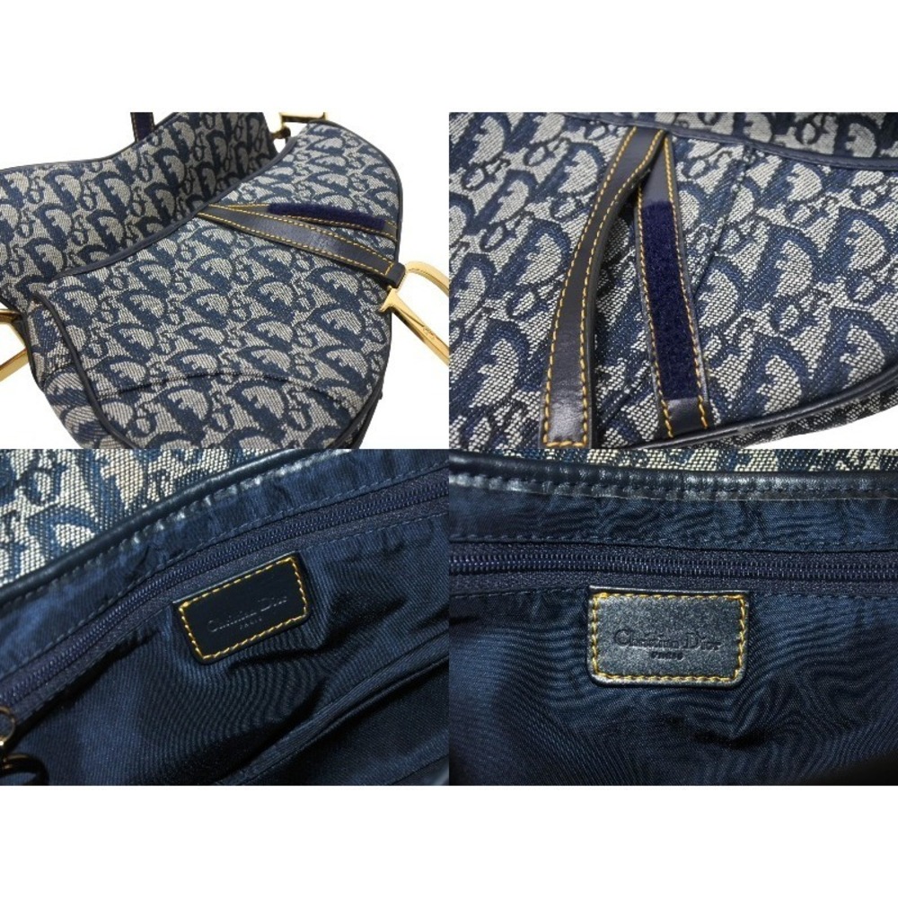 Dior Canvas Blue Navy Saddle Bag Christian Trotter - Picture 9 of 10
